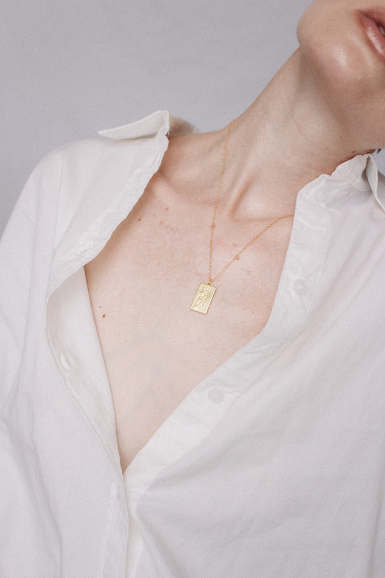 Personalized Birth Flower Zodiac Necklace- pendant only