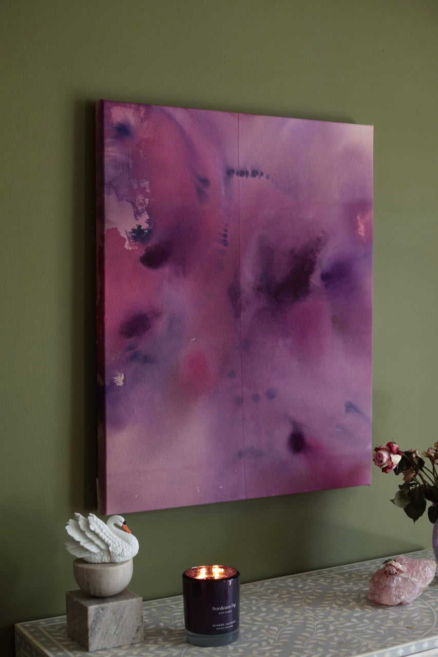 Violets For Roses - Acrylic on raw canvas 24x30