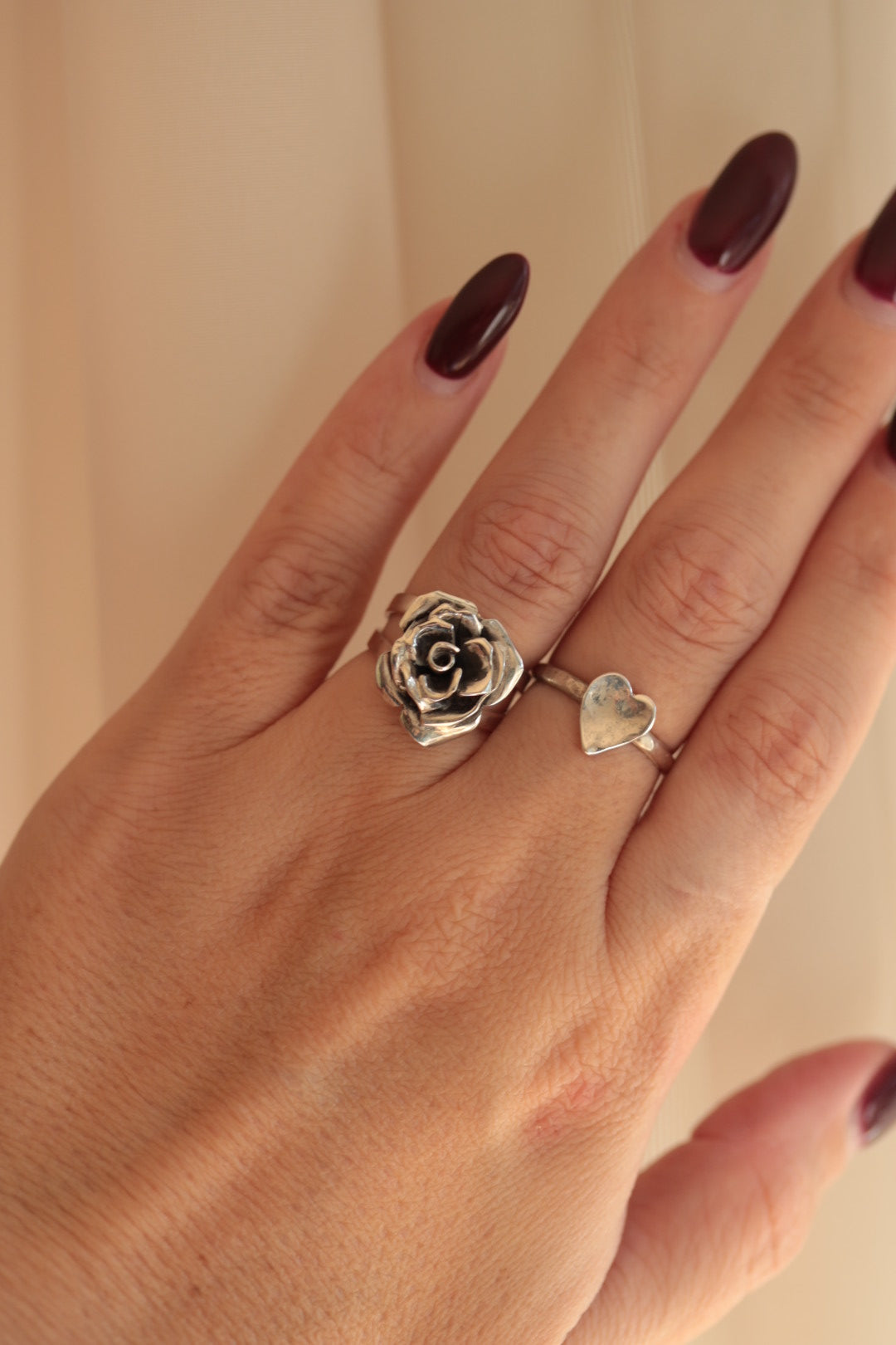 "Juliet" Sterling Silver Rose Ring