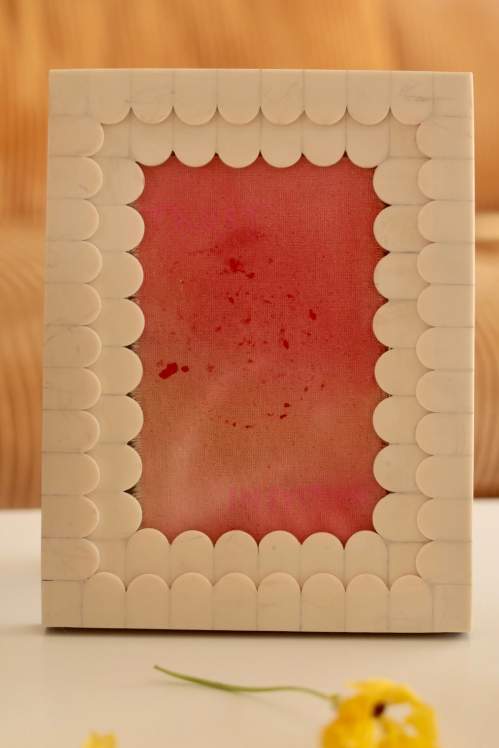 Year Of The Fire Horse Original Painting - "Intuition & Trust" Scalloped Frame