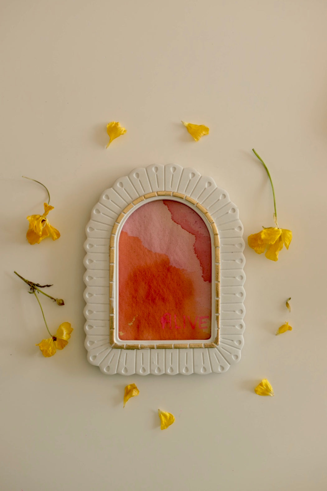 Year Of The Fire Horse Original Painting - "Alive" Arched Frame