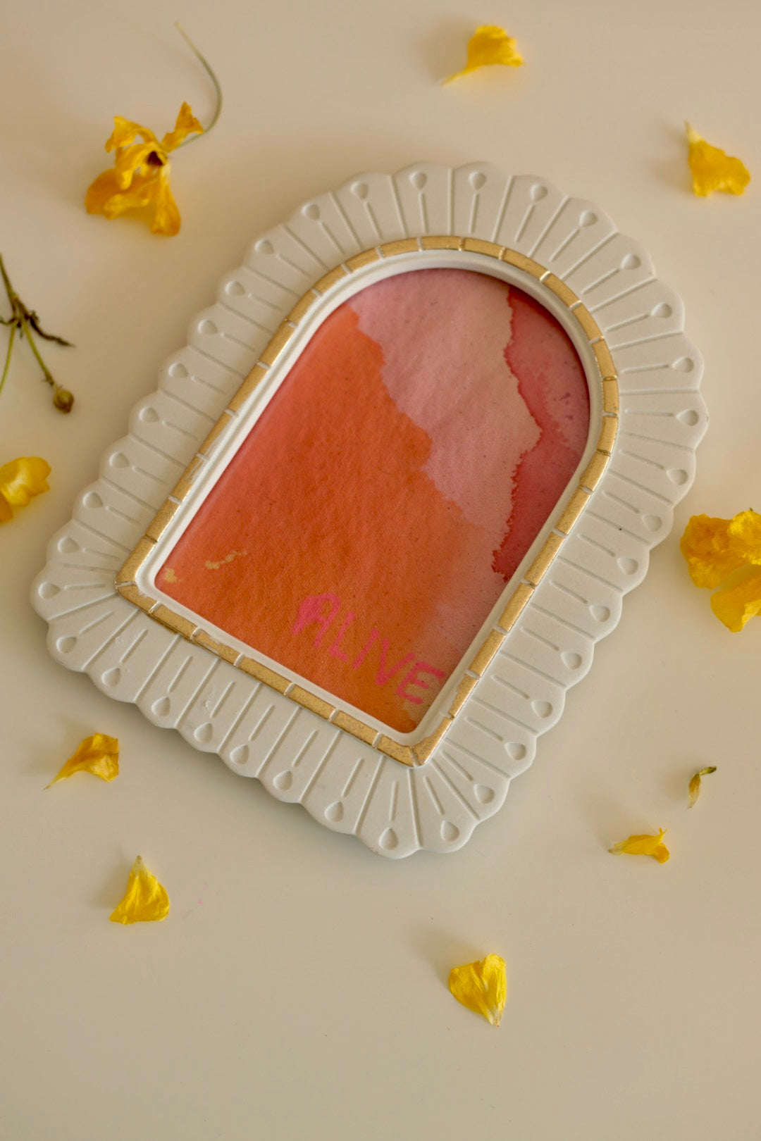 Year Of The Fire Horse Original Painting - "Alive" Arched Frame