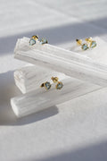 Blue Topaz Shield Studs