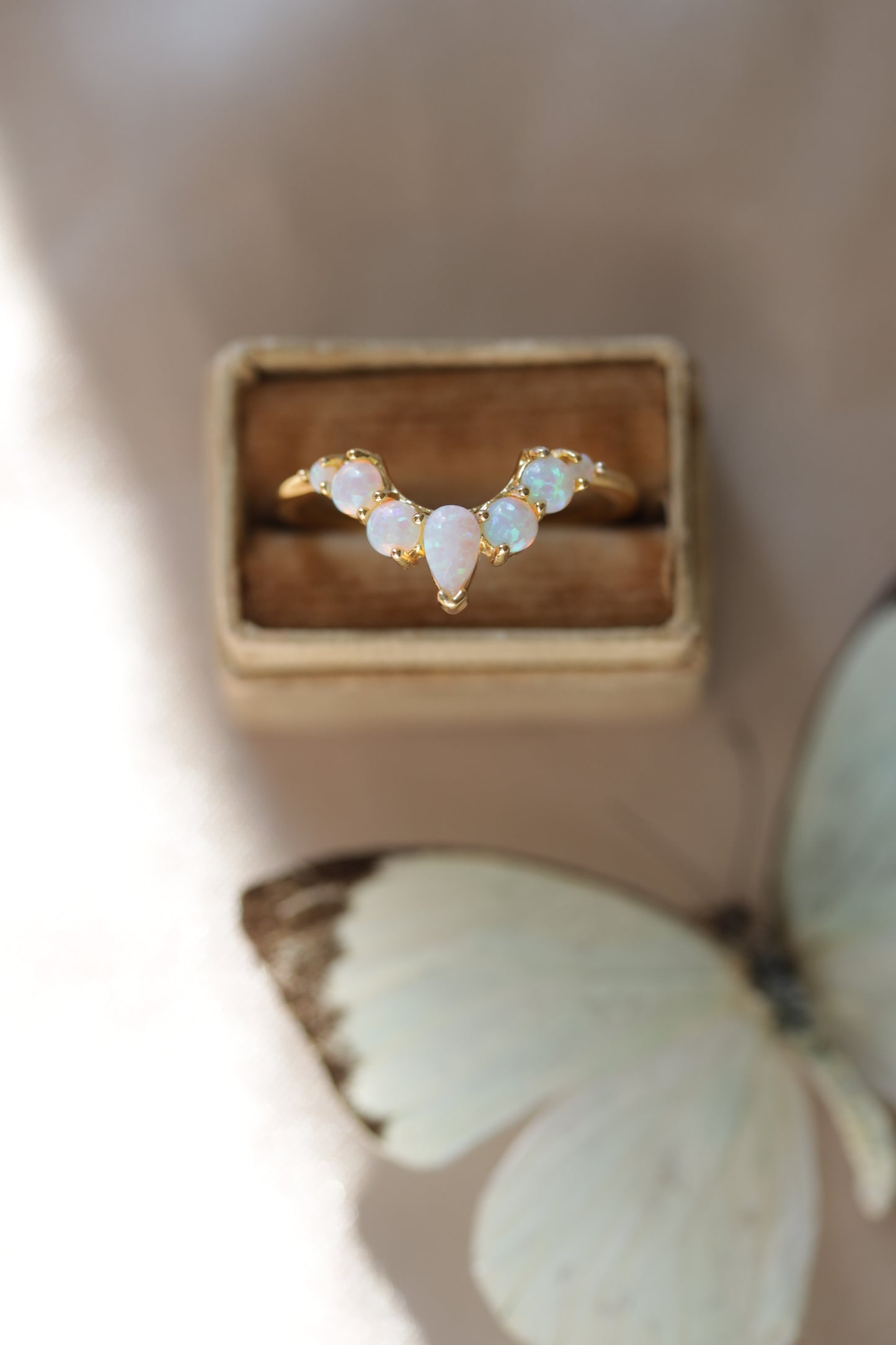 Opal Crown Ring