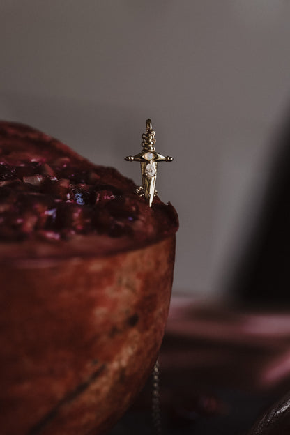 Be Brave Tiny Dagger Necklace- pendant only