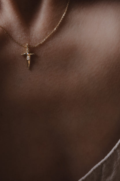 Be Brave Tiny Dagger Necklace- pendant only