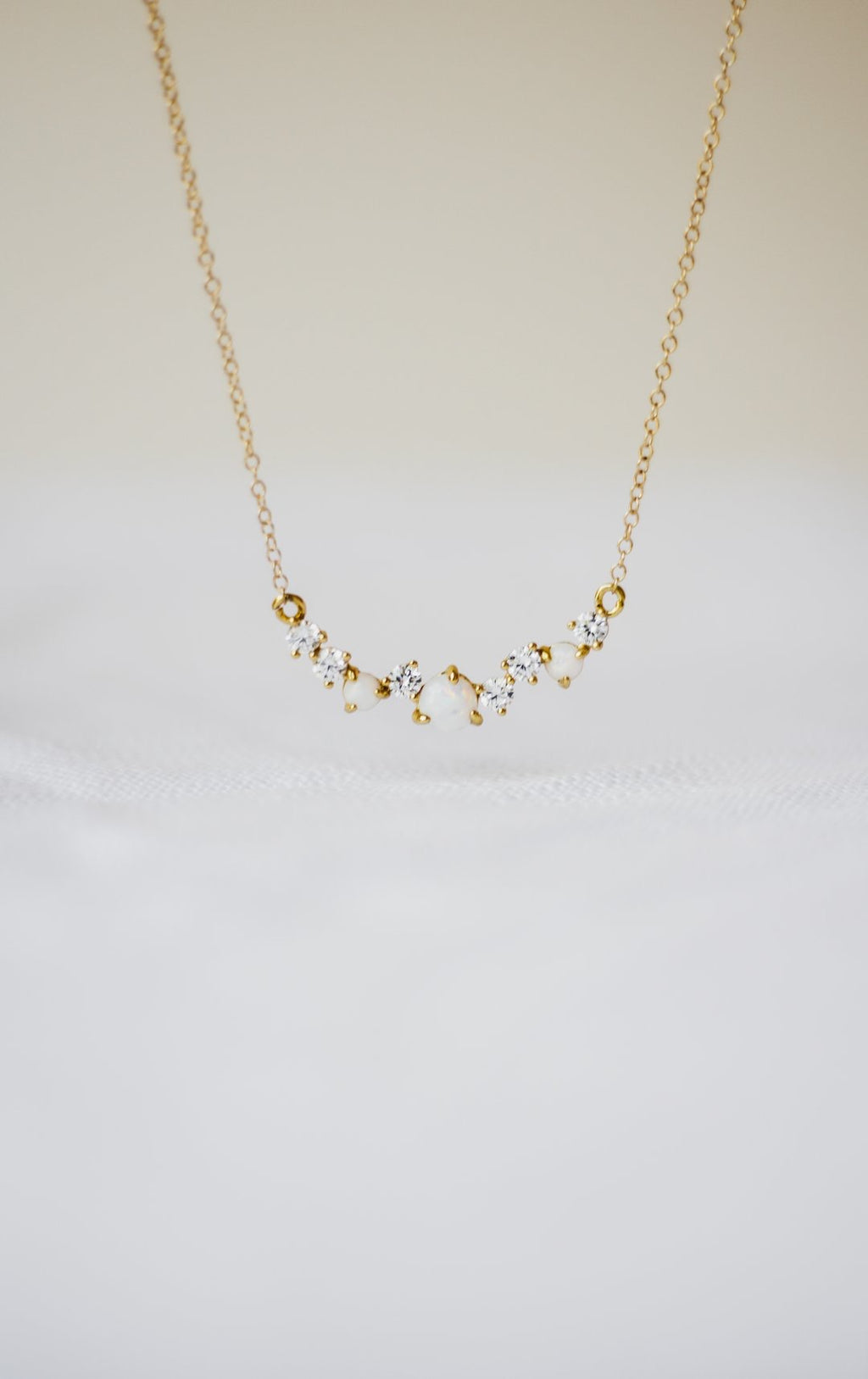 Opal Cluster Necklace