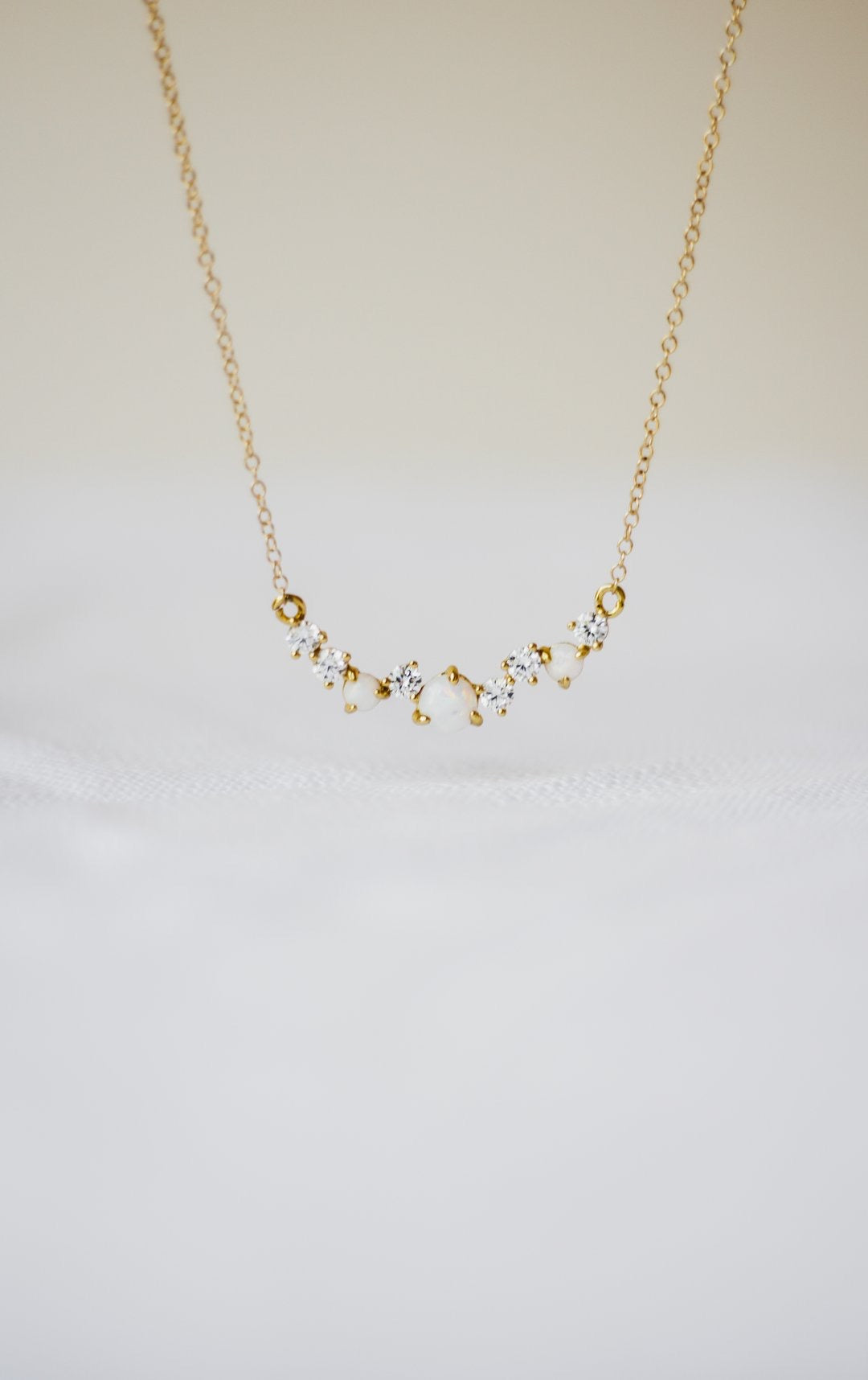 Opal Cluster Necklace