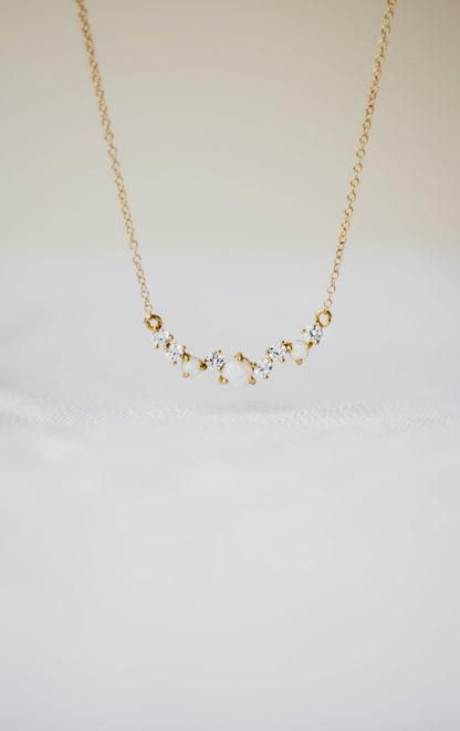 Opal Cluster Necklace