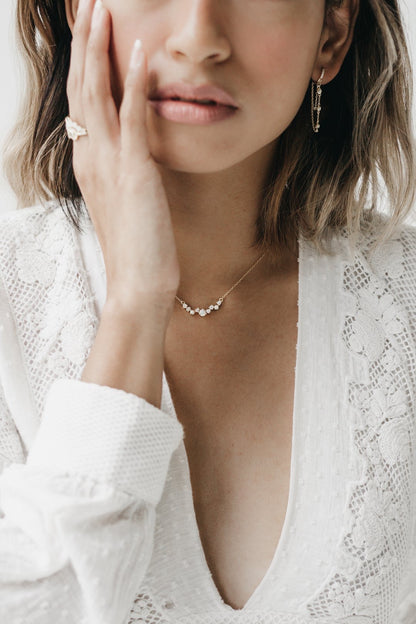 Opal Cluster Necklace