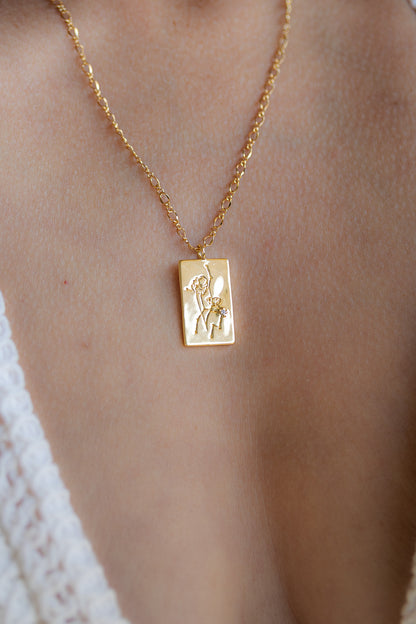 Virgo Birth Flower Zodiac Necklace