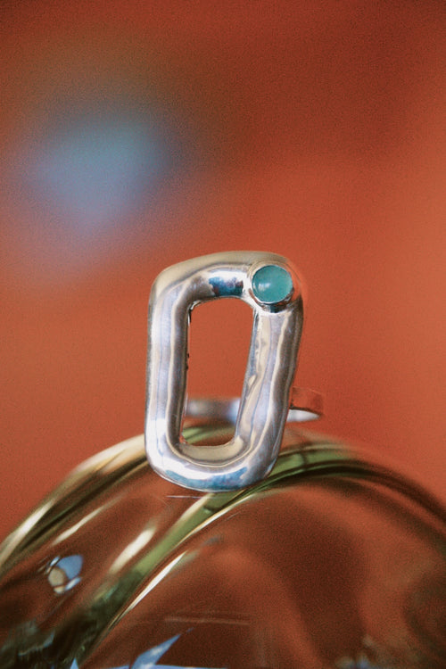 1960's Inspired Atomic Ring- Sterling Silver